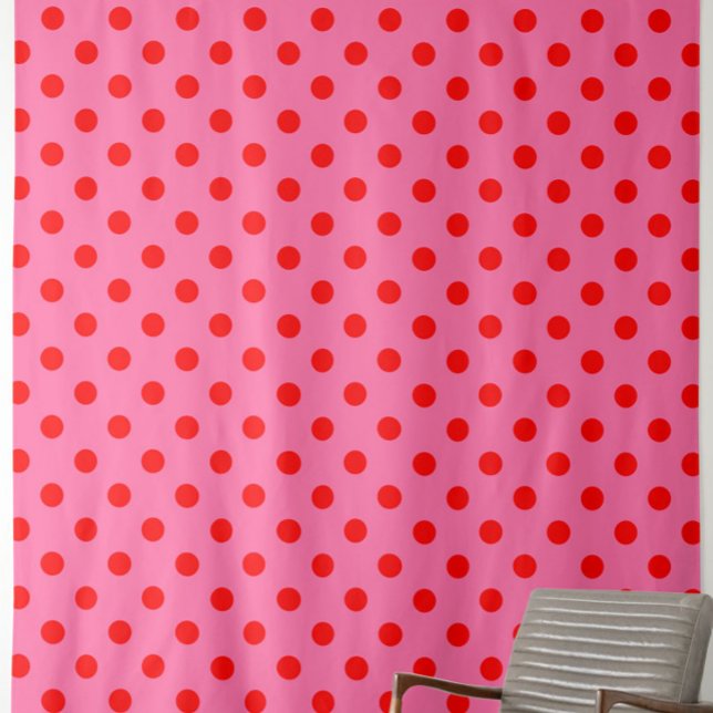 Rot auf rosa Polka Dots Design Stoff (Von Creator hochgeladen)