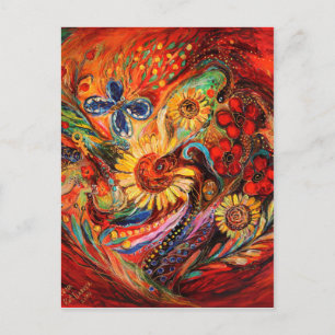 Rot auf Rot Postkarte