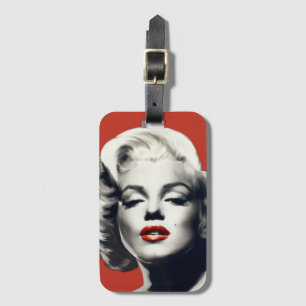 Rot auf roten Lippen Marilyn Gepäckanhänger