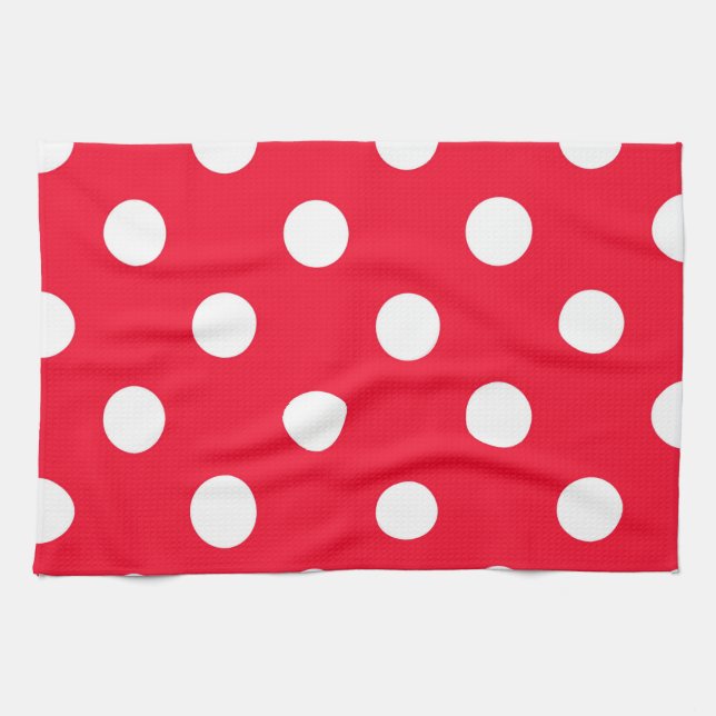 Rot auf Schnee Geschirrtuch (Horizontal)