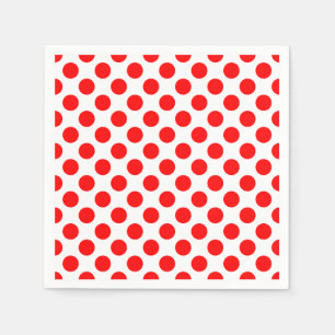 Rot auf weißem Polka-Dotierpapier großer Größe Serviette