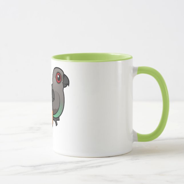 Rot-aufgeblähte Papageien-Paare Tasse (Rechts)