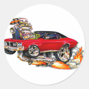 Rot-Auto 1970-72 Buicks GS Runder Aufkleber