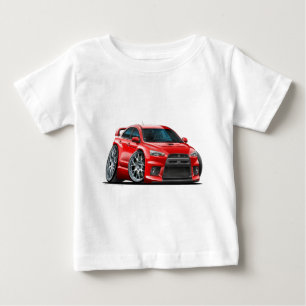 Rot-Auto Mitsubishis Evo Baby T-shirt