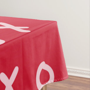Rot & Babyrosa X O XO XO's Trendige Süße Tischdecke