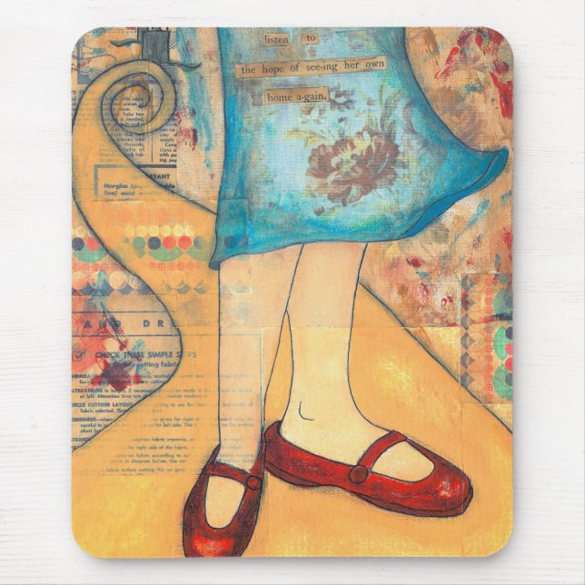 Rot beschuht Mousepad (Vorne)