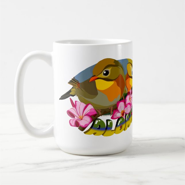 ROT-BILLIERTE LEIOTHRIX-VÖGEL - ALOHA KAFFEETASSE (Links)