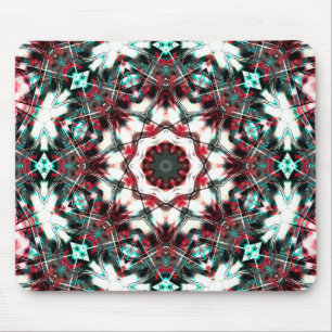 Rot bis grau cyan mandala simuliert Acrylteile Mousepad