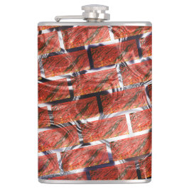 Rot, Blasen auf Gitter oder Backstein-Effekt? Meta Flachmann