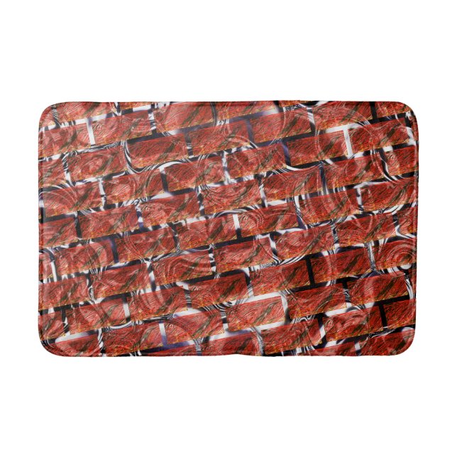 Rot, Blasen auf Reiben oder Backstein-Effekt? Meta Badematte (Vorderseite)
