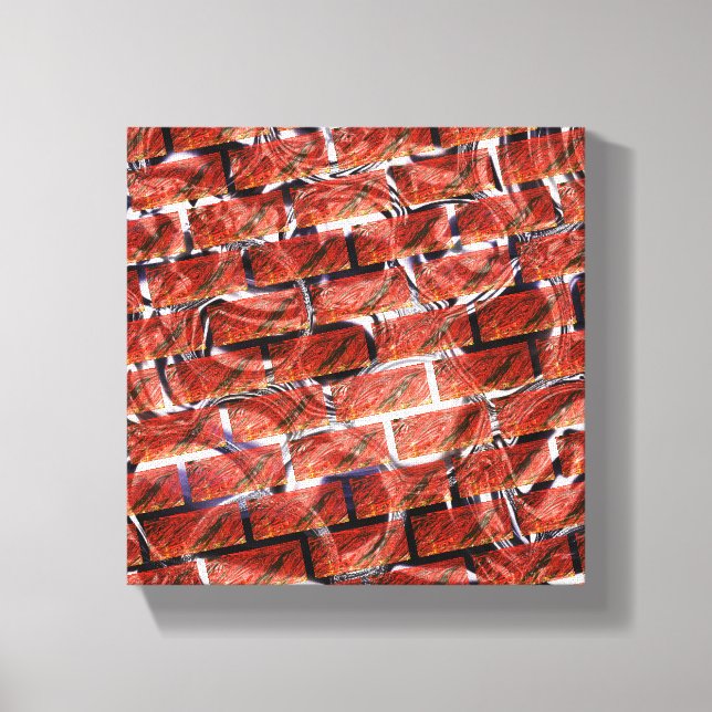 Rot, Blasen beim Gittern oder Backstein-Effekt? Me Leinwanddruck (Vorderseite)