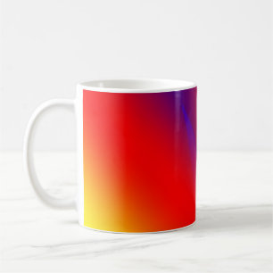 Rot blau gelb abstrakt farbenfroh benutzerdefinier kaffeetasse