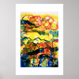 Rot, blau, gelb. poster