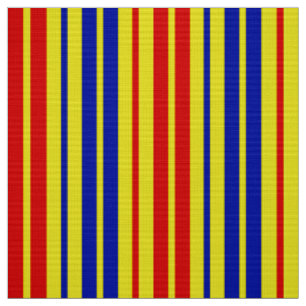Rot Blau Gelb Streifen Muster Design Stoff
