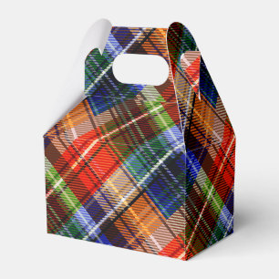 Rot Blau Grün Gelb Kariert Tartan Design Geschenkschachtel