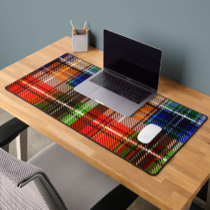 Rot Blau Grün Gelb Kariert Tartan Design Schreibtischunterlage