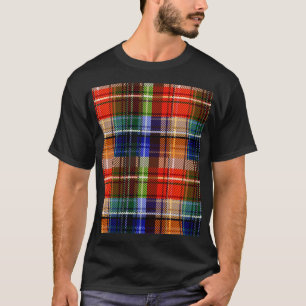 Rot Blau Grün Gelb Kariert Tartan Design  T-Shirt