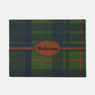 Rot Blau Grün Tartan Karo Schottisches Karo  Fußmatte
