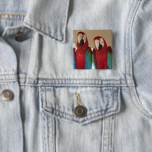 Rot, Blau, Grüne Macaws (Papageien) Button