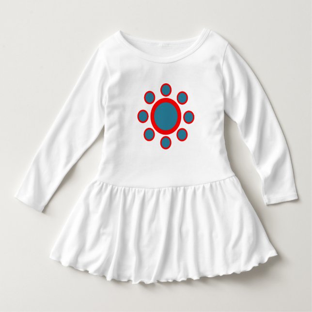 Rot-Blau-Henna-Muster Baby T-shirt (Vorderseite)
