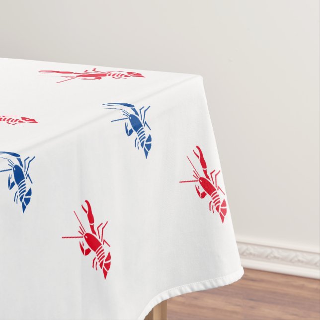 Rot-Blau-Hummermuster Patriotisch Tischdecke (Beispiel)