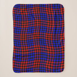 Rot-blau kariertes nahtloses Muster Sherpadecke