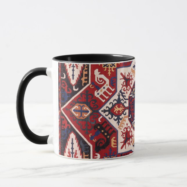 Rot & Blau Persisches Design Tasse (Links)