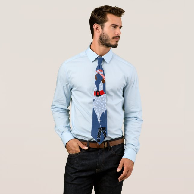 Rot-Blau Polka Dock Dick Chick Krawatte (Beispiel)