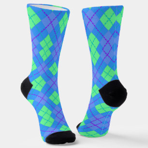 Rot-Blau-Raute Socken