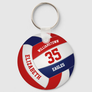 Rot-Blau-Sportteam - Volleyballspieler Schlüsselanhänger