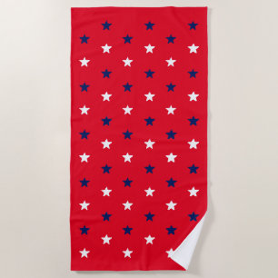 Rot-Blau-Sterne-Amerikanerin patriotisch Strandtuch