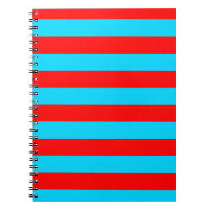 Rot Blau Streifen Design Notizblock