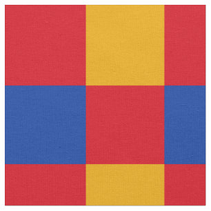 Rot, Blau und Gelb Stoff