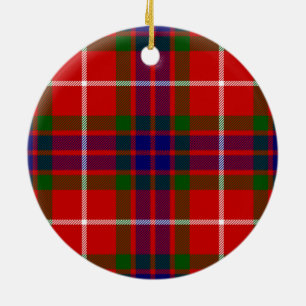 Rot Blau und Grün Clan Fraser Tartan Keramikornament