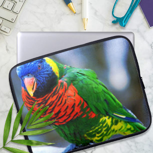 Rot-Blau-Vogelfotografie Laptopschutzhülle