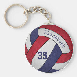 Rot-Blau-Volleyball-Schlüsselanhänger mit der Numm Schlüsselanhänger