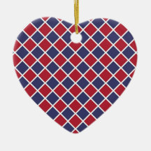 Rot Blau Weiß Harlekin Diamant Karomuster