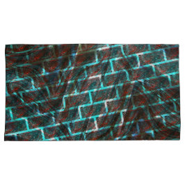 Rot blaue Flecken, Kratzer, Gitter oder Backstein Kissenbezug