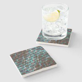 Rot blaue Flecken, Kratzer, Gitter oder Backstein Steinuntersetzer