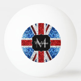 Rot-blaue Glitzern, Monogram Tischtennisball
