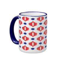 Rot-blaue Kat-Stammmuster