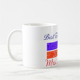 Rot-blaue Stifte, die die beste Lehrerin je geben, Kaffeetasse