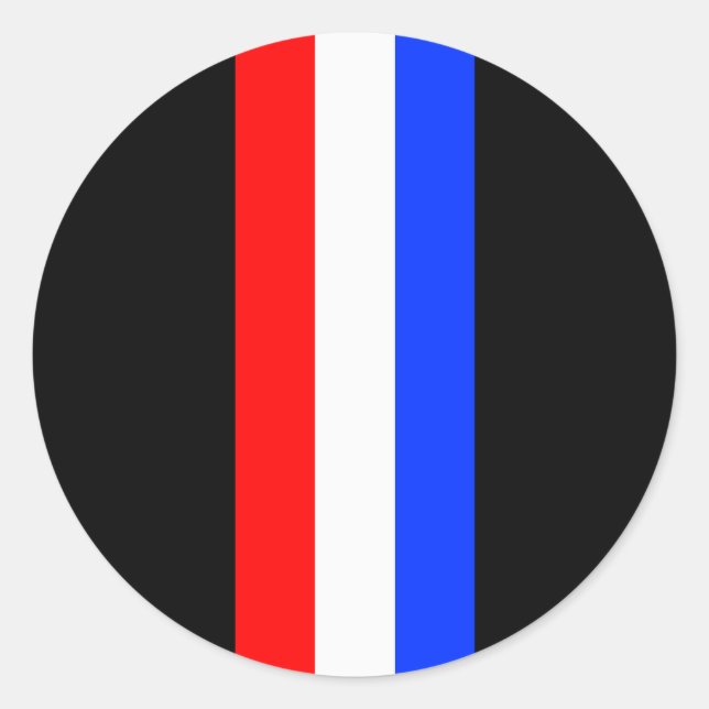 Rot-blaue Streifen Tri-Bar-Aufkleber Runder Aufkleber (Vorderseite)