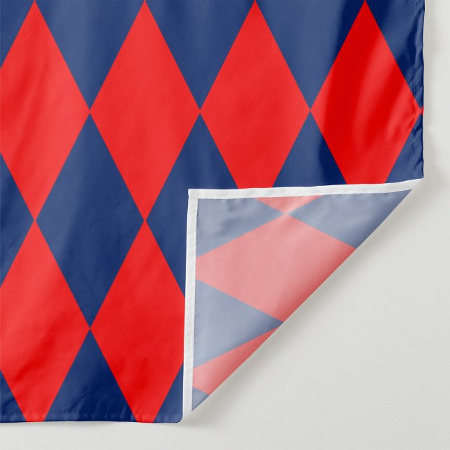 Rot-blaues Harlekin-Karomuster  Stoff (Von Creator hochgeladen)