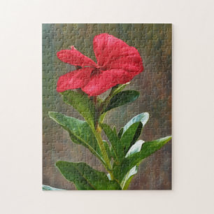 Rot-Blumen-Blumenkunst-Gartenpuzzle
