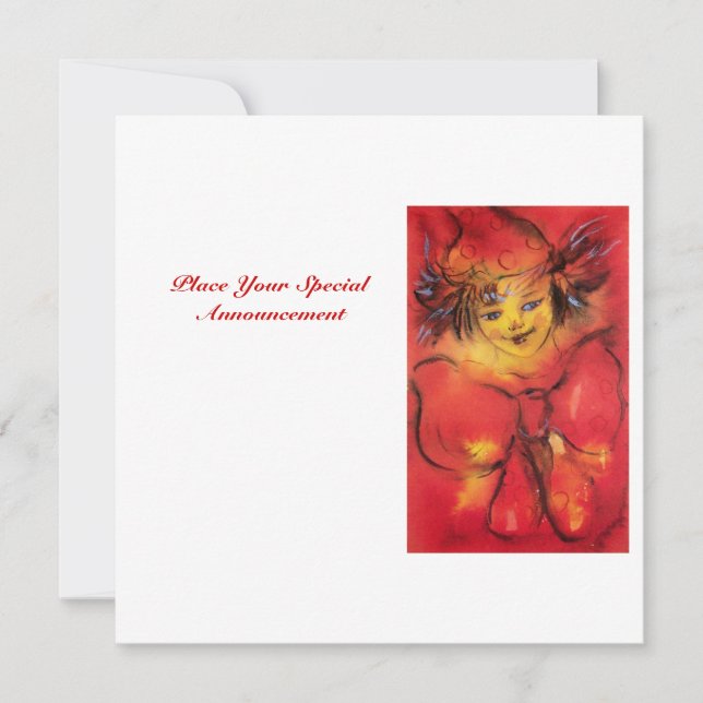 ROT BOW, gelb weiß Ankündigung (Vorderseite)