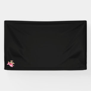 Rot, Braun und Rosa Illustration Vinyl Banner
