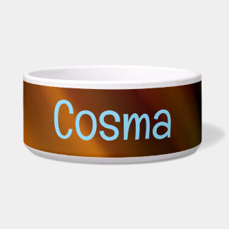 Rot-braune Pet-Schüssel mit COSMA-Text Napf