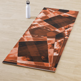Rot-braunes, schmales Quadrat und Rechtecke Yogamatte