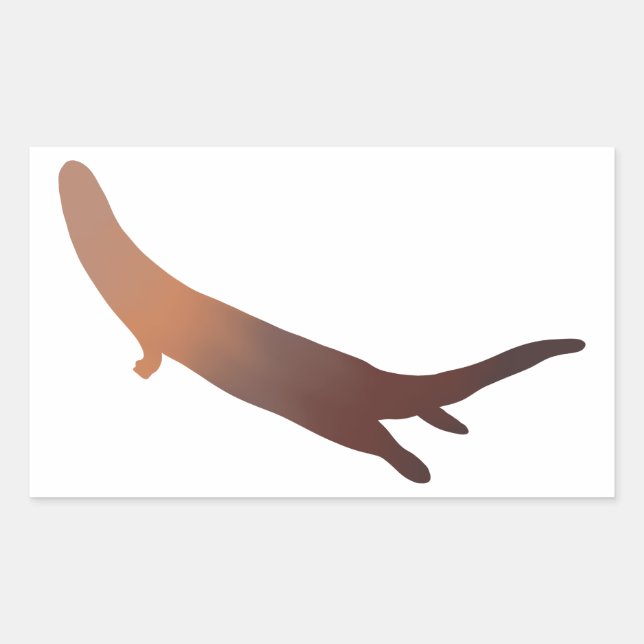 Rot-Brown River Otter Gradient Sticker (Vorderseite)